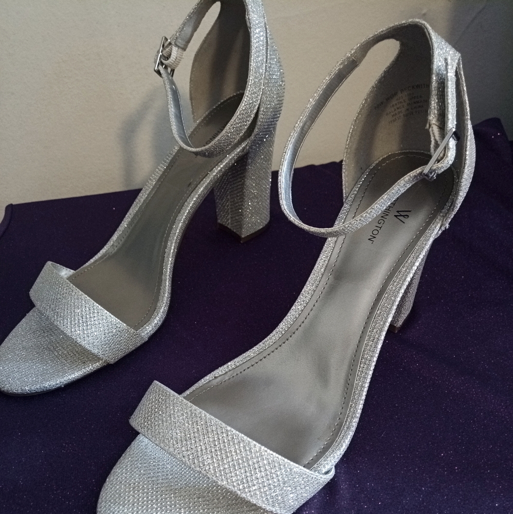 Sequin Ankle Strap Heels